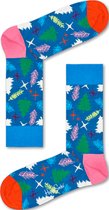 Happy Socks - Happy Holiday - kerst sokken - Christmas Tree - Blauw Multi - Unisex - Maat 41-46