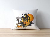 Halloween Kussen: Spookhuis - Griezelhuis | Decoratie | Cadeau