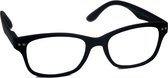 Computer bril - zwart rechthoekig sterkte +1.0 - blauw licht filter - blue blocker leesbril