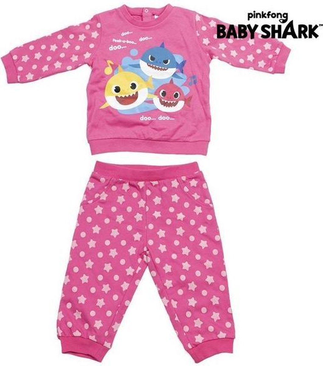 Goedkoopste Joggingpak voor baby Baby Shark Roze, geschikt voor 12 mnd.