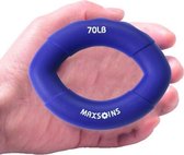 2 STUKS MAXSOINS MXO-009898 Siliconen Vinger Oefening Grip Apparaat Olijfvorm Revalidatie Vingerknuifapparaat, Specificatie: 70LB (Blauw)