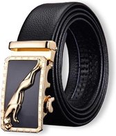 Leren herenriem | automatische buckle strap | lederen riem | Heren riem | zwart