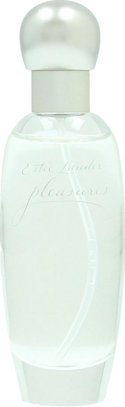 Estée Lauder pleasures eau de parfum met zilverkleurige dop.