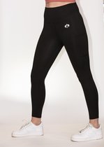 Barzillas performance sportlegging dames - Legging dames - High waist - Dry fit - 4way stretch - Fashion - Black - Side pockets - Size S