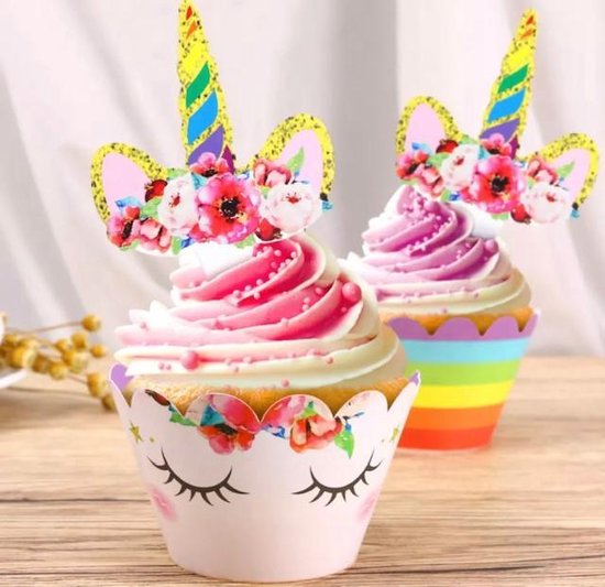 Décoration cupcake - cupcake - 12 pièces - décoration - set de muffins -  décoration