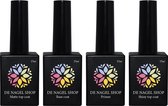 Gel nagellak starterspakket zonder lamp - 15ml Gel nagellak base, primer en matte top coat en shiny matte top coat - Gellak essentials kit - Gel nagellak essential - De Nagel Shop