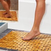 Luxe Multifunctionele Bamboe Badmat Voor Douche Spa Sauna met Niet Slip Voeten | Indoor Outdoor Gebruik voor Keuken Slaapkamer Badkamer Toilet Deurmat Huisdier Mat | 60 x 40 cm (23