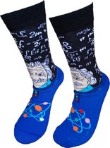 Verjaardag cadeautje voor hem en haar -  Sokken - Einstein Sokken - Tennis Leuke sokken - Vrolijke sokken - Luckyday Socks - Sokken met tekst - Aparte Sokken - Socks waar je Happy