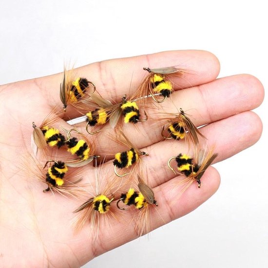 kunstaas bijen - vliegvissen - bijen - roofvissen - forel -10 stuks |  bol.com