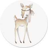 Label2X - Schilderij - Kids Bambi Dibond -