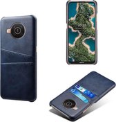 Nokia X10 / Nokia X20 Hoesje - MobyDefend Lederen Backcover Met Vakjes Voor Pasjes - Blauw - GSM Hoesje - Telefoonhoesje Geschikt Voor: Nokia X10 / Nokia X20