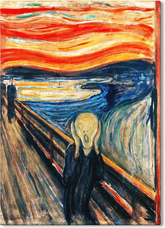 Canvas Schilderij De Schreeuw - Edvard Munch - 50x70 cm
