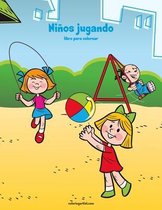 Ninos jugando libro para colorear 1