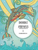 Doodle Animals- Doodle Animals Coloring Book for Grown-Ups 3