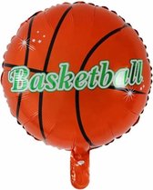 Basketball Ballon - Sport - 45x45cm - Teamsport - Winnen - Ballonnen - Helium Ballon - Folie Ballon - Kinderverjaardag - Thema feest - EK / WK - Verjaardag - Folie ballon - Leeg -