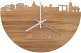 Skyline Klok Helmond Eikenhout - Ø 40 cm - Stil uurwerk - Wanddecoratie - Meer steden beschikbaar - Woonkamer idee - Woondecoratie - City Art - Steden kunst - Cadeau voor hem - Cadeau voor haar - Jubileum - Trouwerij - Housewarming - WoodWideCities