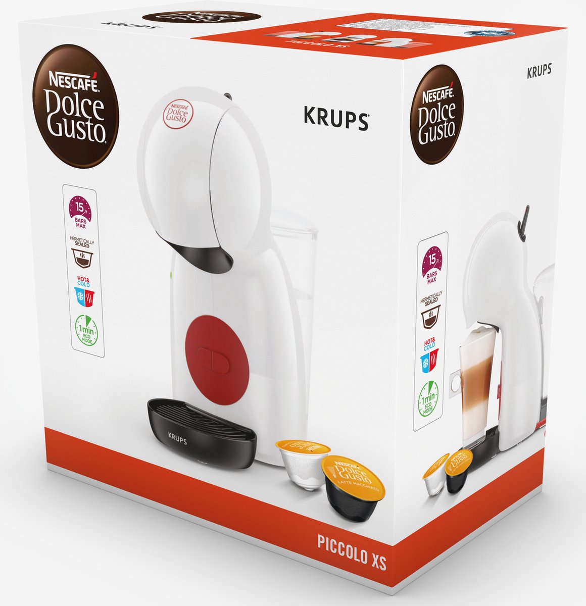 Krups NESCAFÉ Dolce Gusto PICCOLO XS KP1A0110 - Handmatige koffiecupmachine  - Wit | bol.com