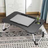 Schoottafel - Zinaps Laptop Tafel Bed Laptop Tafel Notebook Tafel Vouwen Couch BED Tafel Ontbijt Lade Desk Flat Lapdesk met Cup Slot en Slots Multifunctionele Tafel voor Werk, Stud