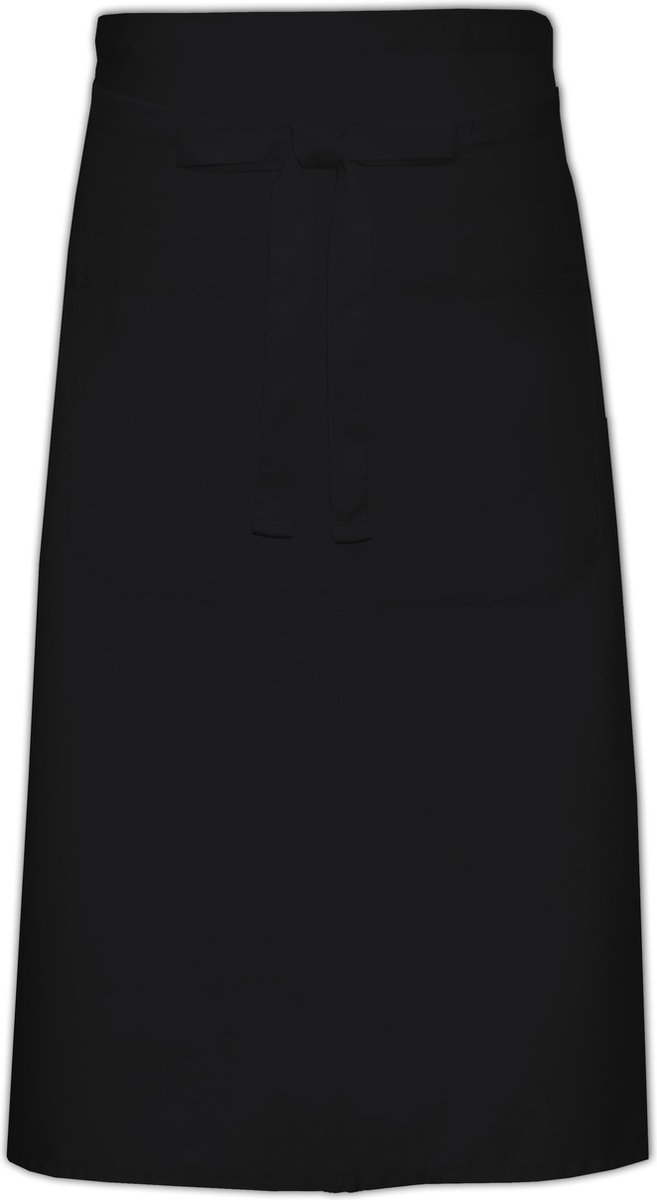 Link Kitchen Wear kokssloof met zak, zwart.