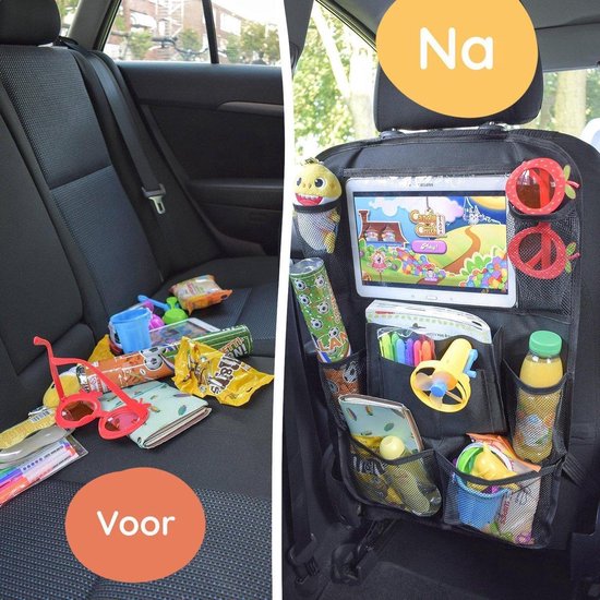 Autostoel Organizer de luxe, Auto organizer voor baby en kinderen, met  tablethouder