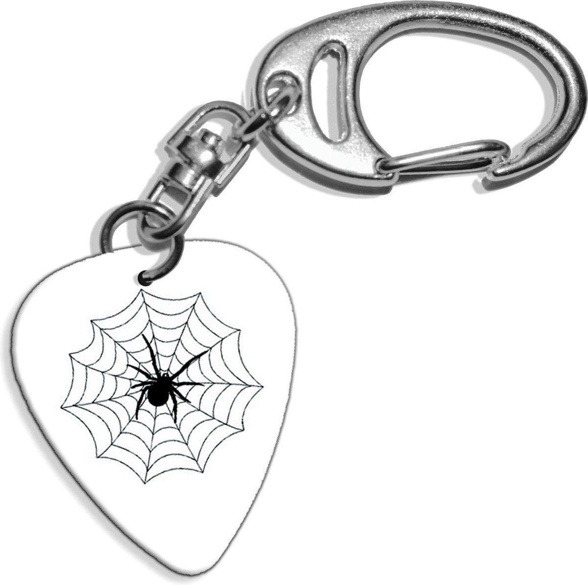 Plectrum sleutelhanger Spinnenweb