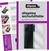 dipos I 2x Beschermfolie helder compatibel met Xiaomi Mi 10T Achterkant Folie screen-protector (expres kleiner dan het glas omdat het gebogen is)