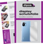 dipos I 2x Beschermfolie helder compatibel met Xiaomi Mi 11 Achterkant Folie screen-protector (expres kleiner dan het glas omdat het gebogen is)