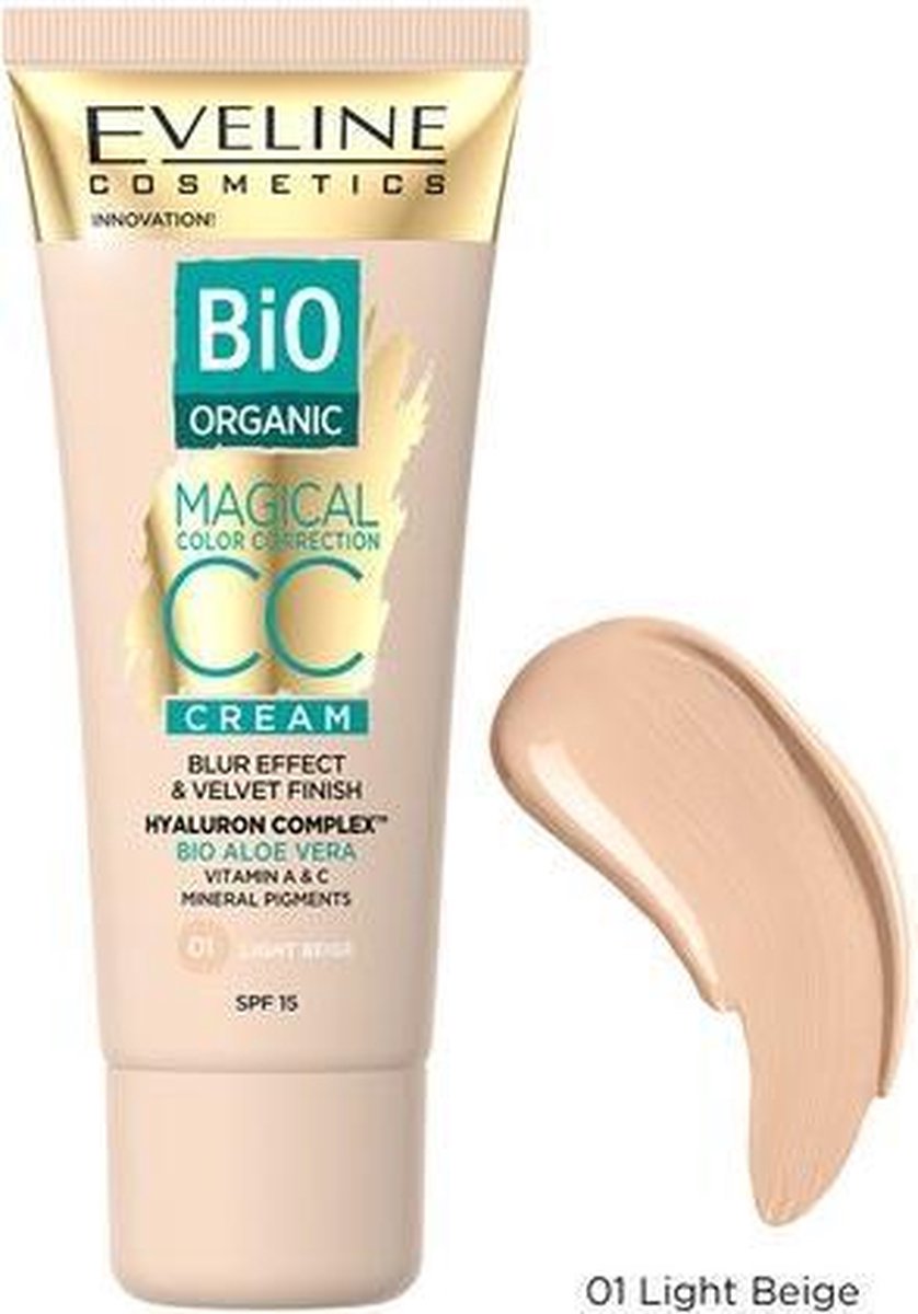 Eveline Cosmetics Bio Organic Magical Color Correction CC Cream - #01 Light  Beige