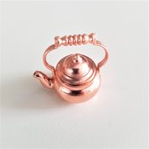 Miniatuur keuken koperen keteltje / poppenhuisinrichting 1:12 / Keukenminiatuur accessoire