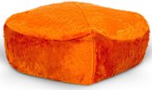 Drop & Sit Furry Poef - Oranje - 50 x 50 cm - Voor Binnen