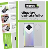 dipos I 2x Beschermfolie mat compatibel met Infinix Zero 8 Achterkant Folie screen-protector (expres kleiner dan het glas omdat het gebogen is)