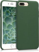 kwmobile telefoonhoesje voor Apple iPhone 7 Plus / 8 Plus - Hoesje met siliconen coating - Smartphone case in donkergroen