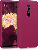 kwmobile telefoonhoesje voor OnePlus 6 - Hoesje met siliconen coating - Smartphone case in fuchsia