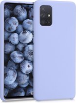 kwmobile telefoonhoesje voor Samsung Galaxy A71 - Hoesje met siliconen coating - Smartphone case in pastel-lavendel