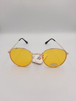 Zonnebril - Hippie Bril - Oranje Glazen - Sunglasses - Woodstock - Retro