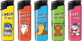 Angel Elektronische Piezo Aansteker "Funny Hamsters" Designs (5 Stuks)