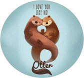 Computer - muismat otters - rond - rubber - buigbaar - anti-slip - mousepad