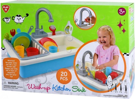 playgo art wash up kitchen sink playset