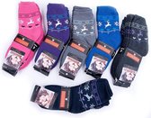 Kerstsokken rendier dames sokken multipack 4 paar katoenen sokken wintersokken warme sokken blauw maat 35-38