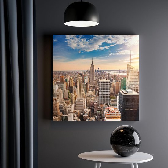 Artaza - Peinture sur toile - New York Manhattan au coucher du soleil - 30x30 - Klein - Photo sur toile - Impression sur toile