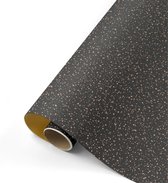 Collectiv Warehouse - Cadeaupapier - zwart - roze - goud - Twinkling Stars - 50x300 cm