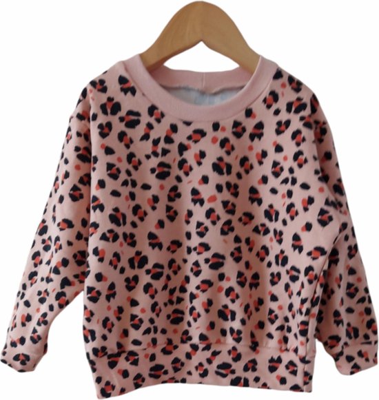 oversized sweater leopard rose 74/80