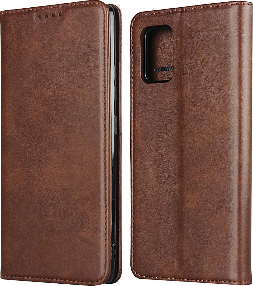 Bookcase Samsung Galaxy A72 | Hoogwaardig PU Leren Hoesje | Luxe Uitstraling | Telefoonhoesje | Portemonnee | Bruin