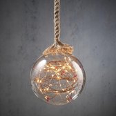 Luca Lighting Bal aan Touw Kerstverlichting met 40 LED Lampjes en Decoratie - H100 x Ø20 cm - Transparant