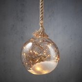 Luca Lighting Bal aan Touw Kerstverlichting met 40 LED Lampjes en Decoratie - H100 x Ø20 cm - Transparant