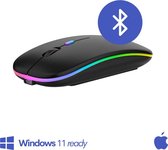 Bushifi T4 - Wireless - Draadlozemuis - Bluetooth - RGB - Windows