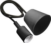 GTV Minio Hanglamp - Zwart - met E27 fitting | max. 60W | 100 cm kabel | werkt met alle soorten lampen