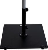 Parasolvoet op wielen INOWA - Staal - 35 kg - Zwart