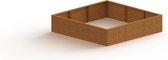 MySteel Cortenstaal plantenbak Miami xxl 1800x1800   - Hoogte: 600mm
