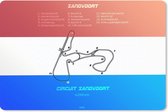 Bureau onderlegger - Muismat - Bureau mat - Zandvoort - F1 - Circuit - 60x40 cm